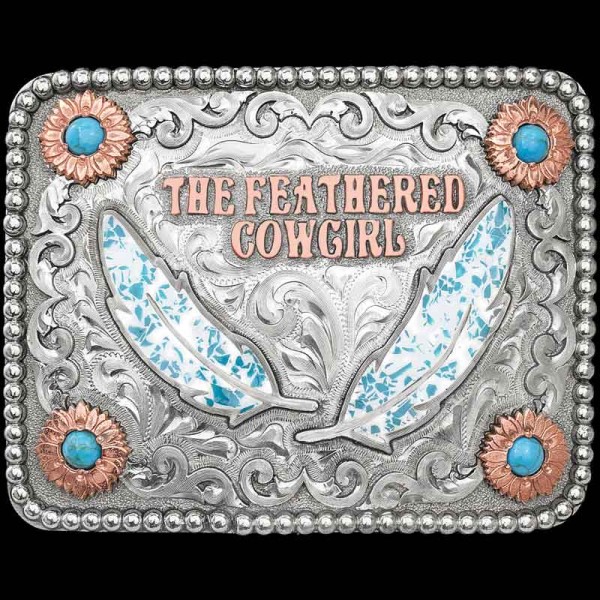 "Ella Folk is a true country girl at heart. Hailing from the Blue Ridge Mountains, her passion for music started at only age 14. Ella is a content creator & aspiring country star. This Buckle is inspired by Ella's cowgirl spirit she portrays by r